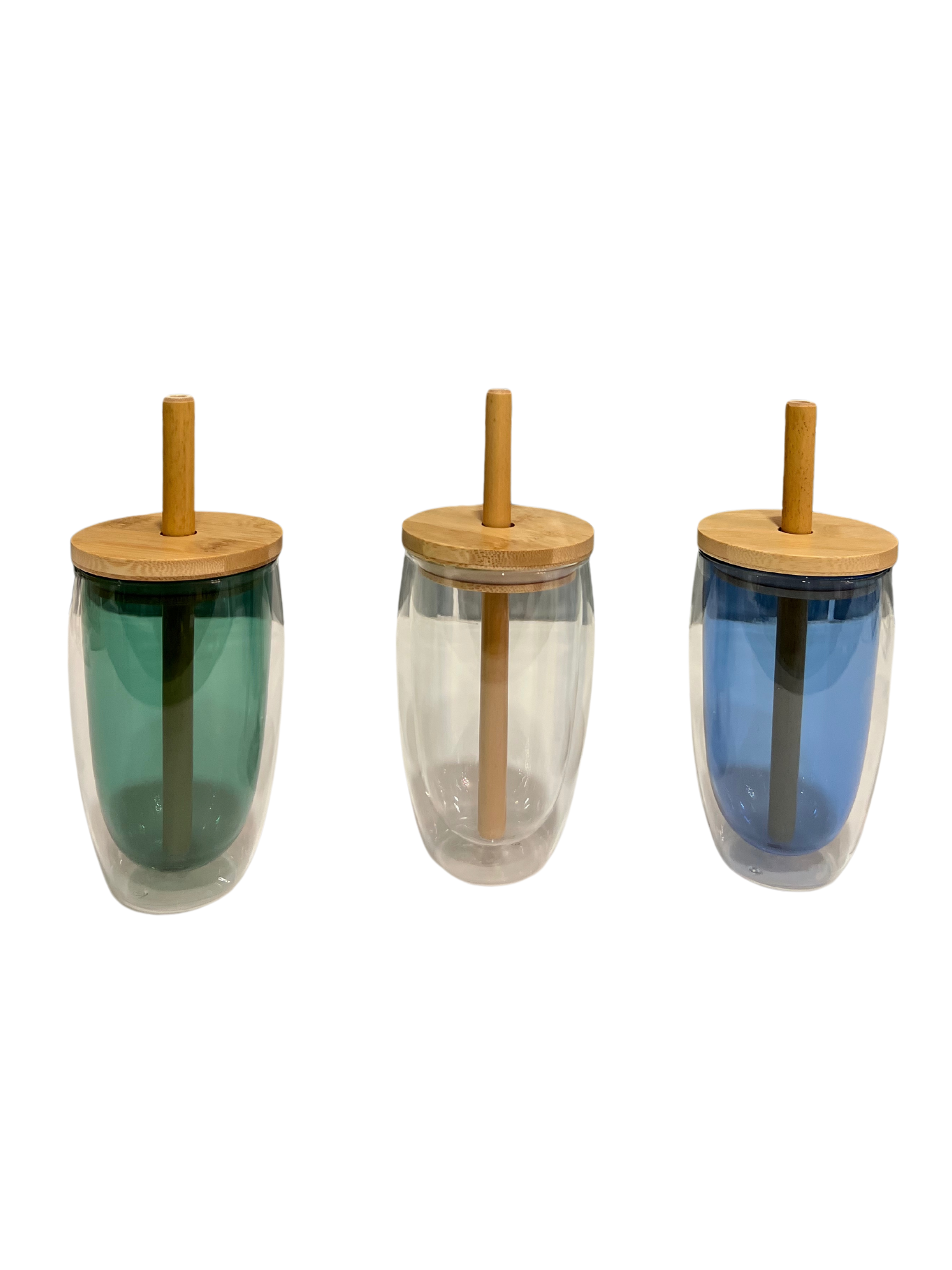 Reusable Glass Tumbler Cup + Bamboo Straw