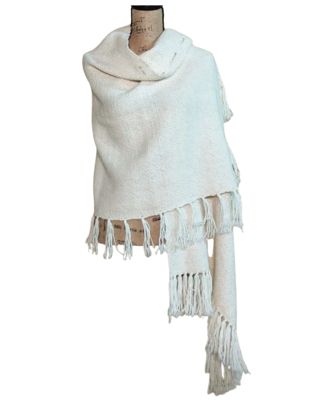 Handmade alpaca shawl