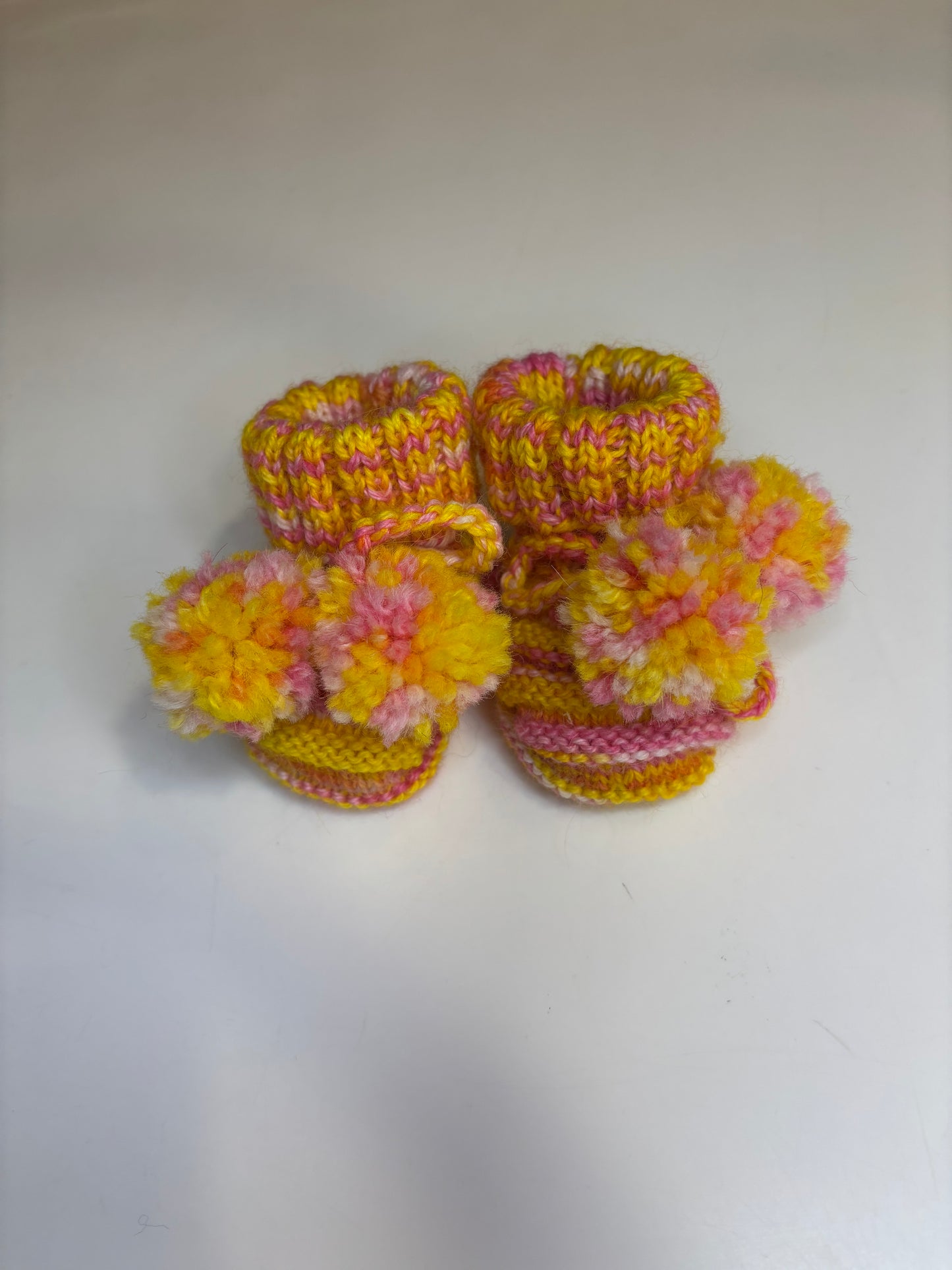 Handmade baby booties