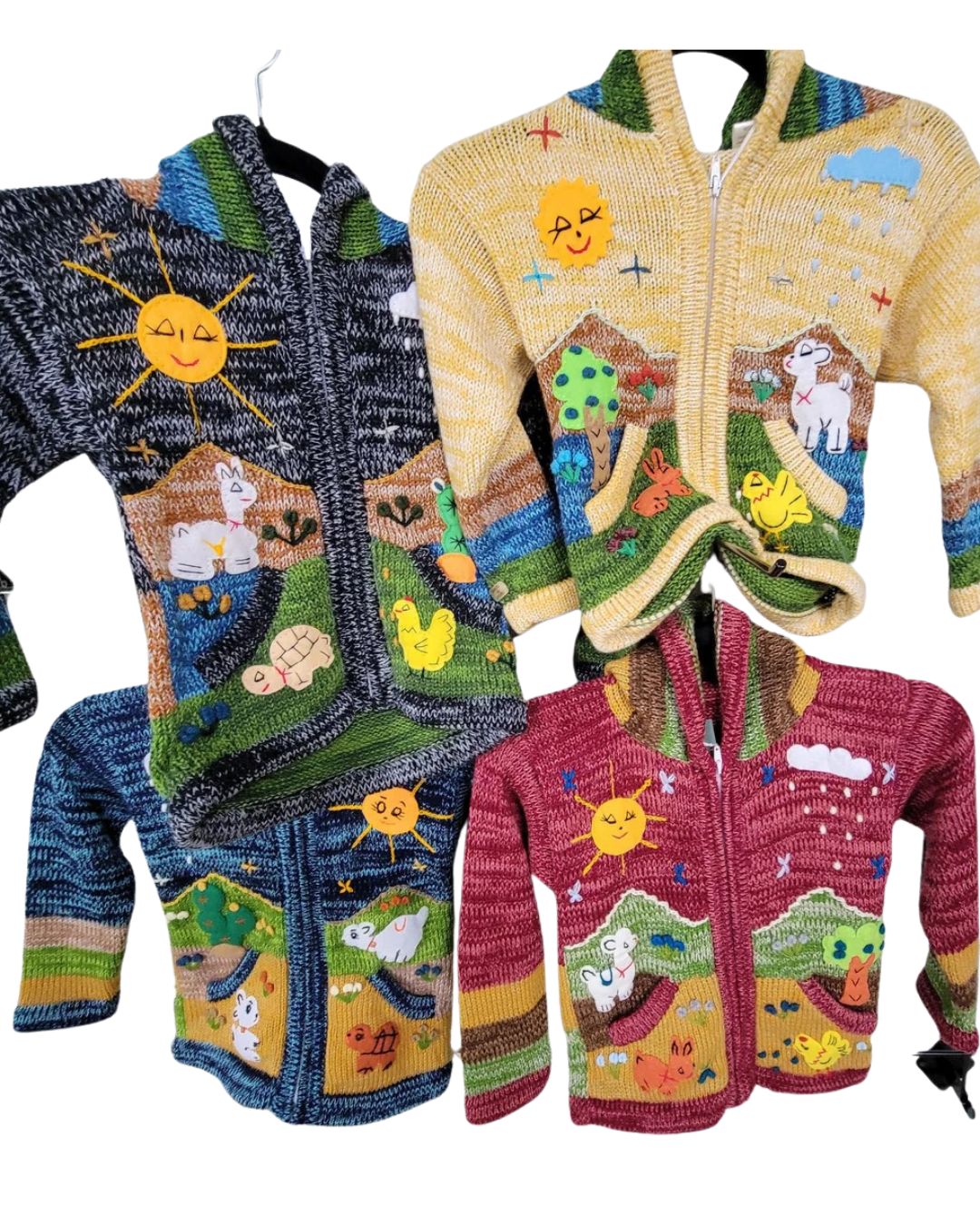 Kids Alpaca Sweaters with hoods