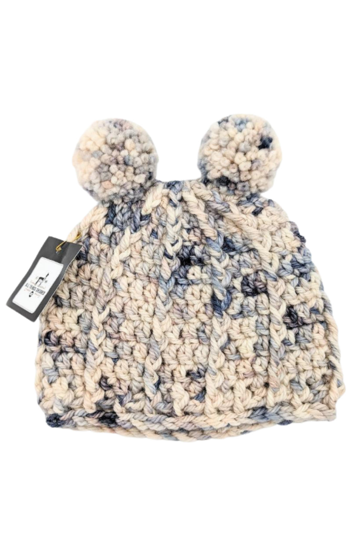Handmade children's crocheted panda hat