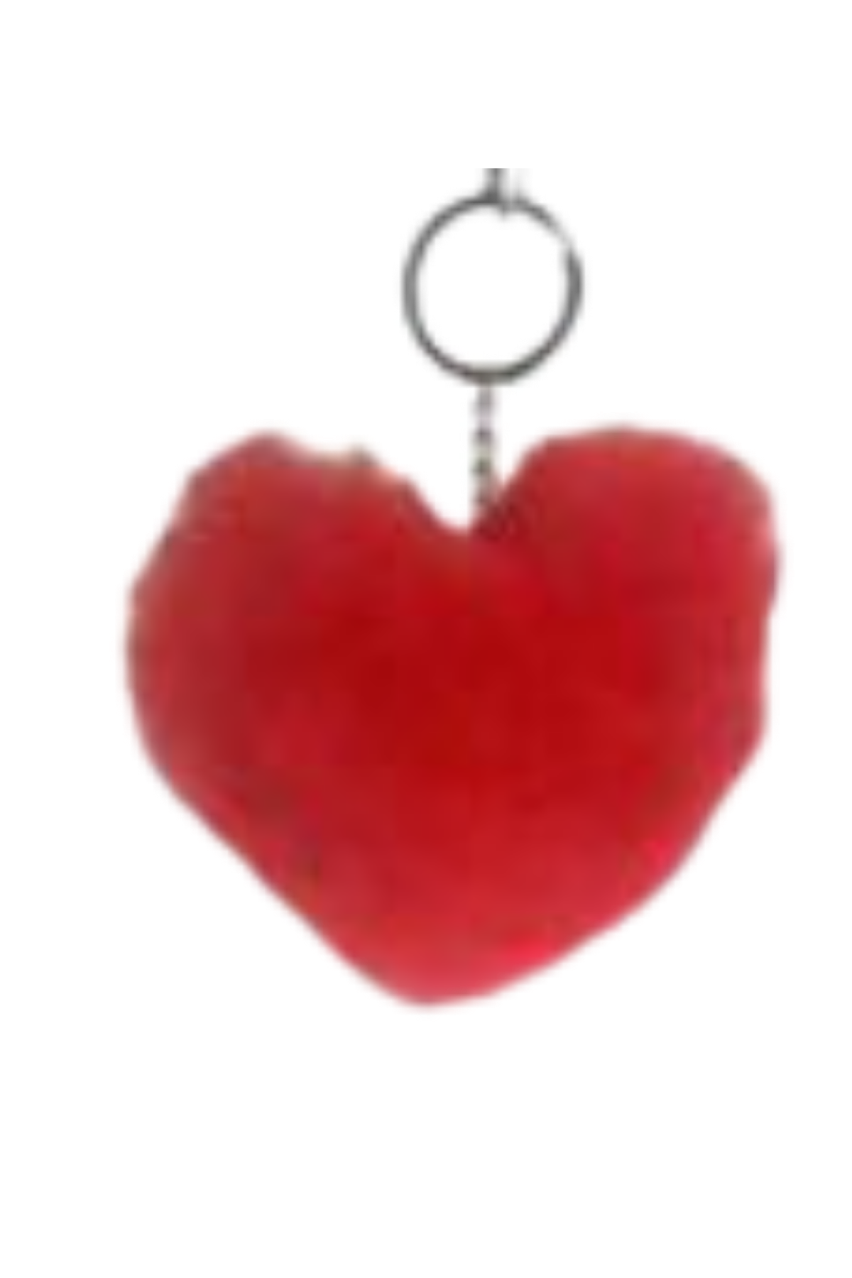 Alpaca Love Heart Shaped Fur Keychain