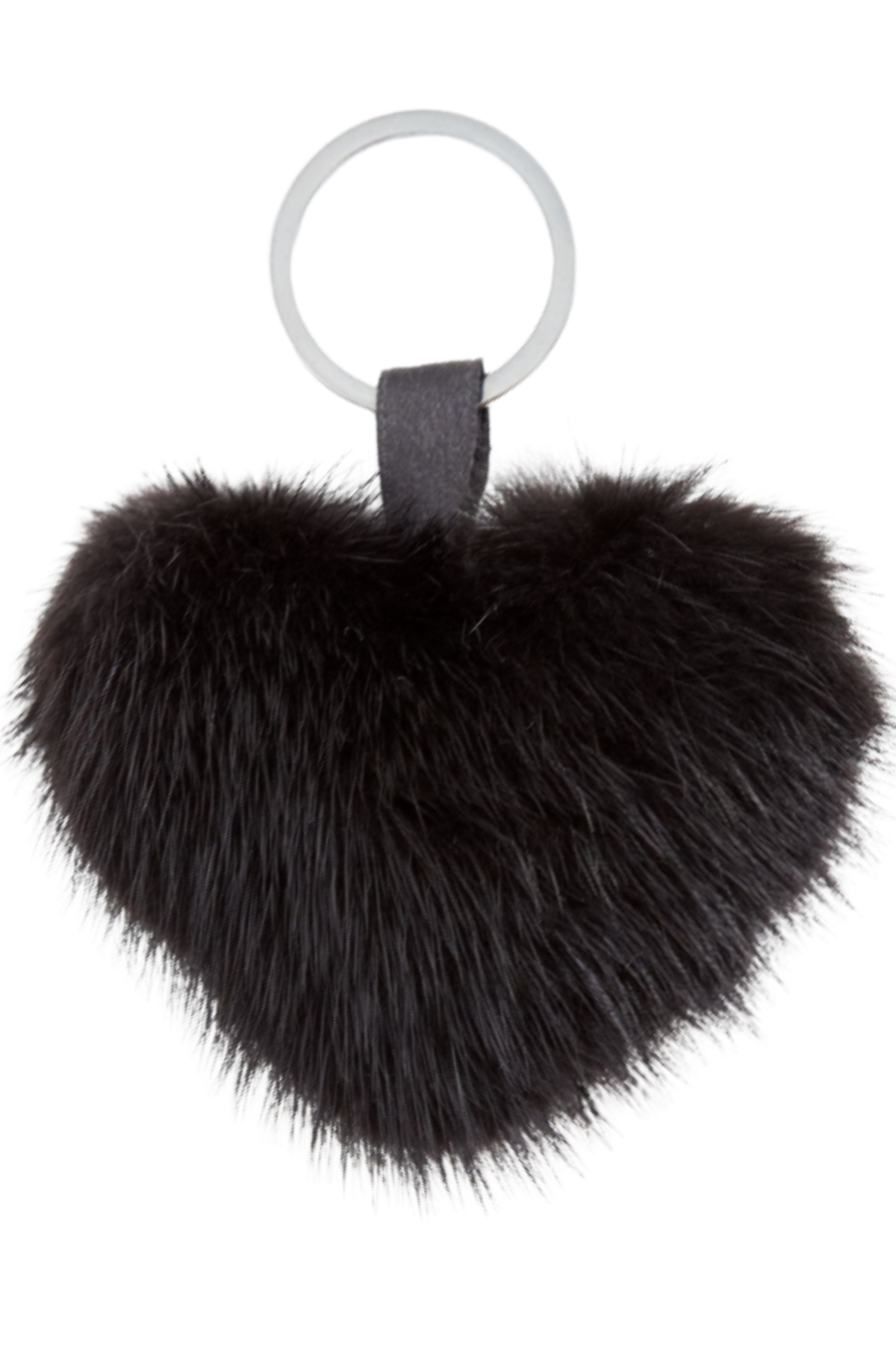 Alpaca Love Heart Shaped Fur Keychain