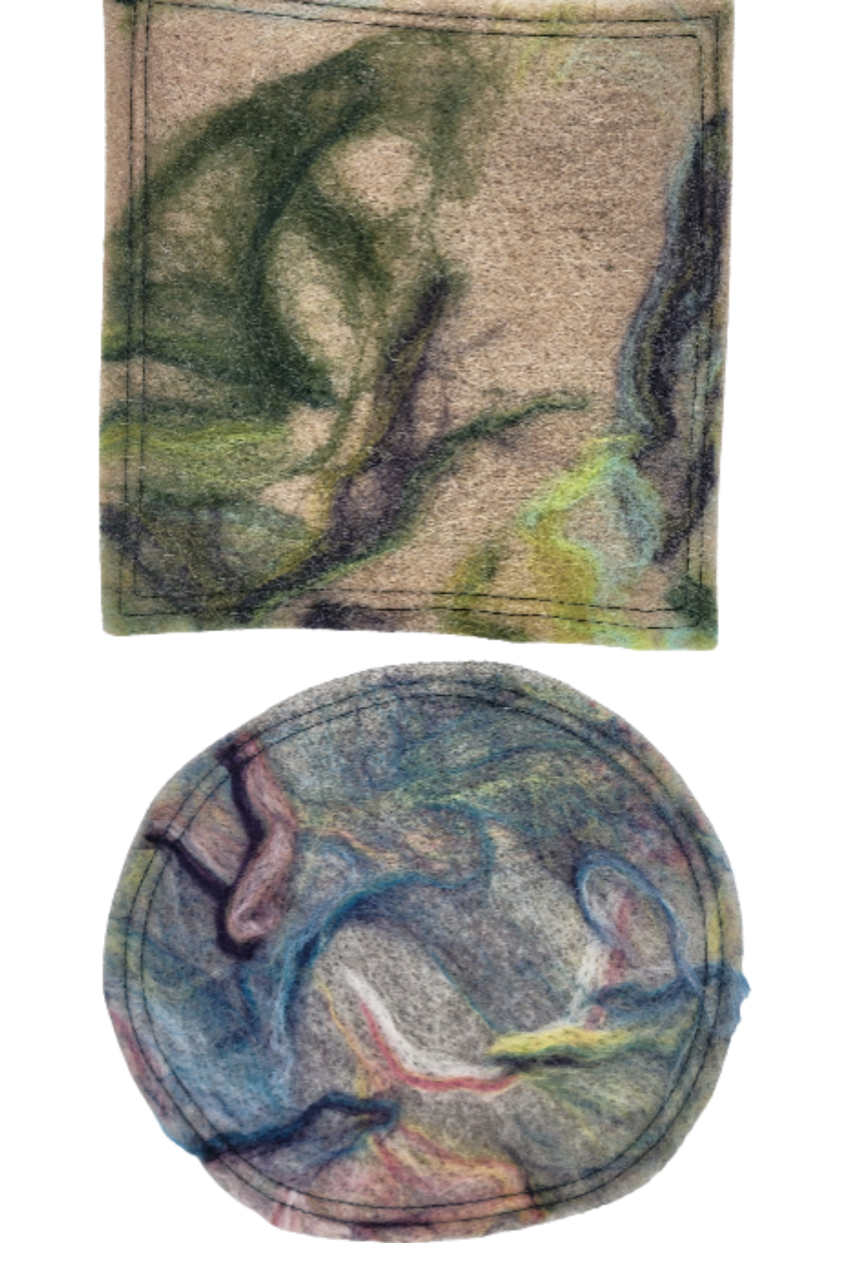 Hand felted hot pad holders and coasters