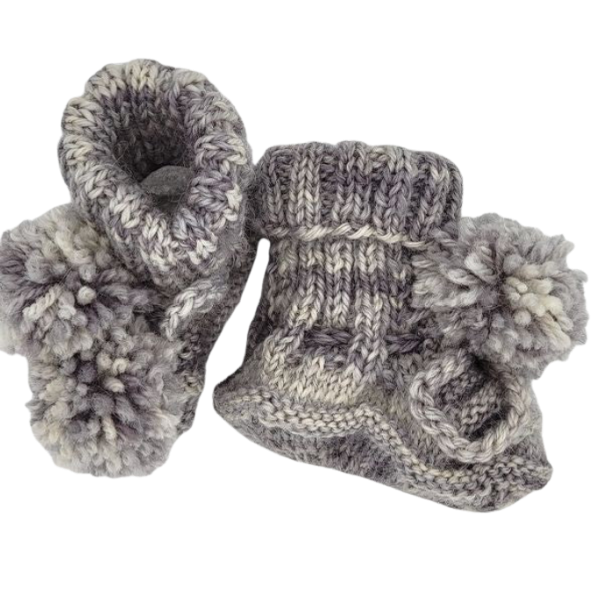 Handmade baby booties
