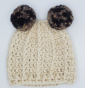 Handmade children's crocheted panda hat