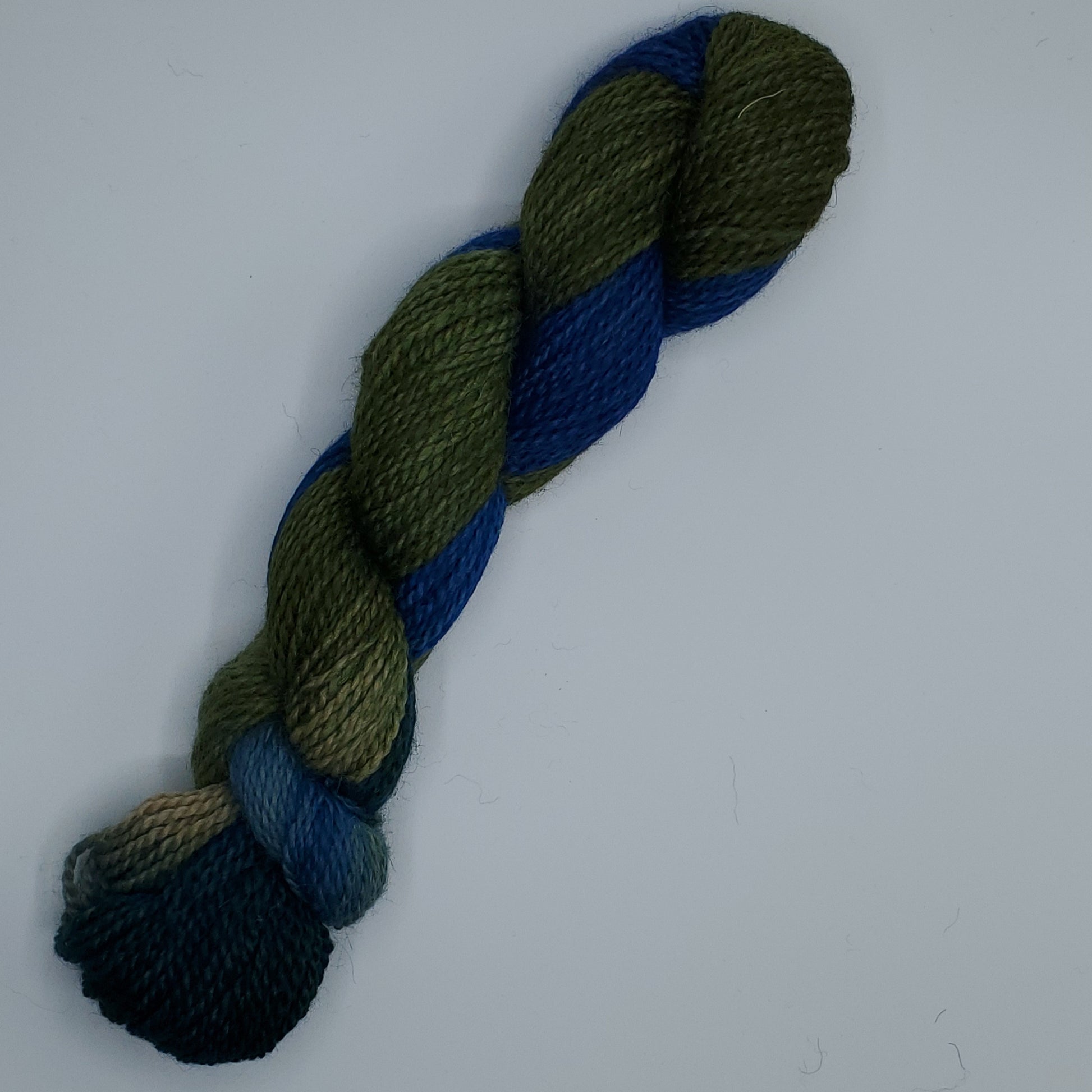 DK Knitter's Yarn blue and green