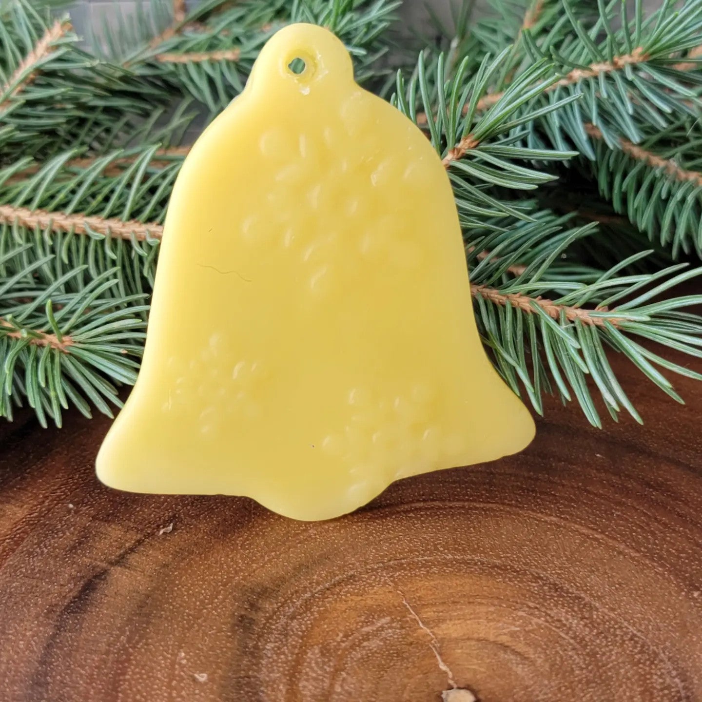 Bell shaped beeswax candle