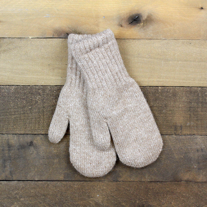 Bold Boucle Lined Mittens Cream