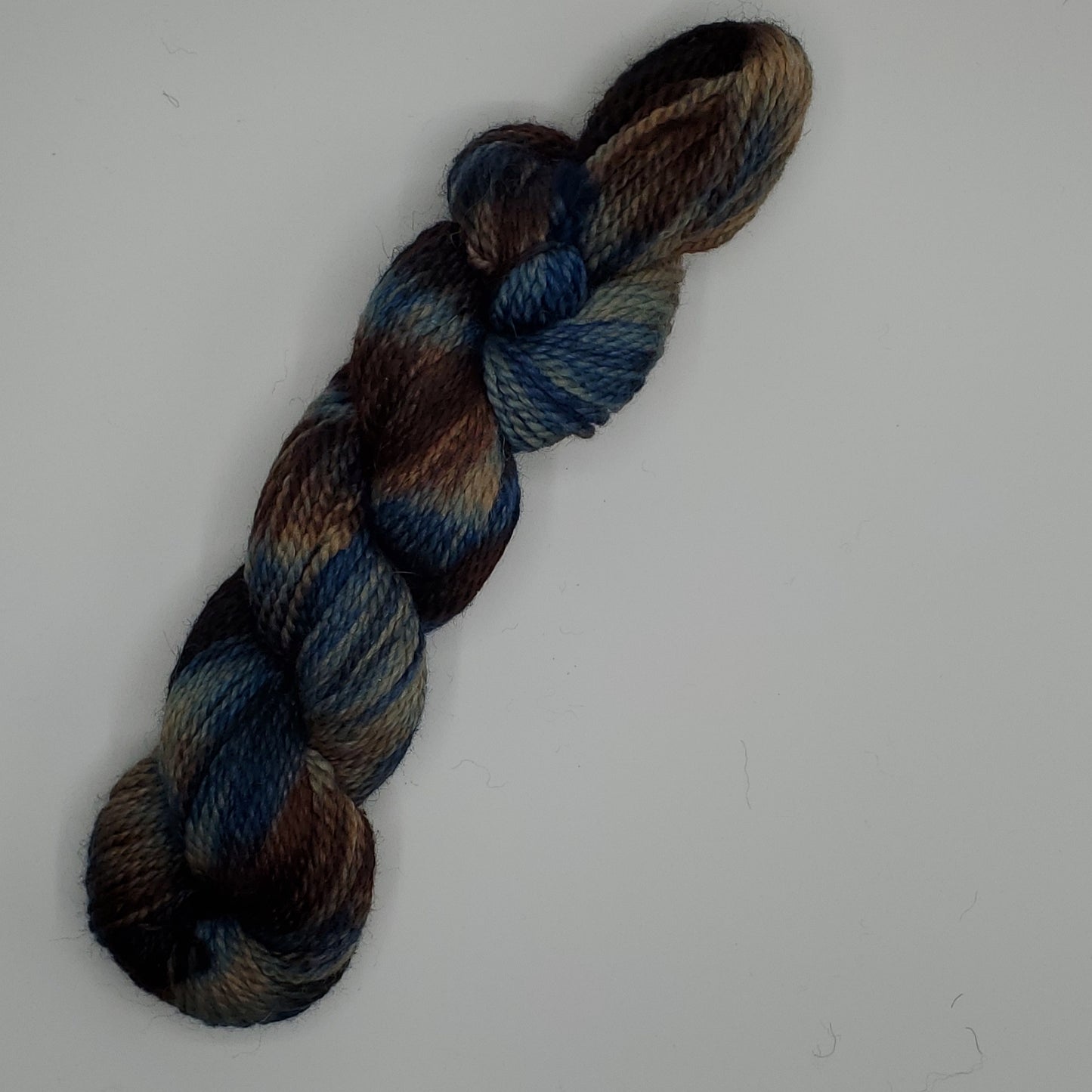 DK Knitter's Yarn Blue and brown