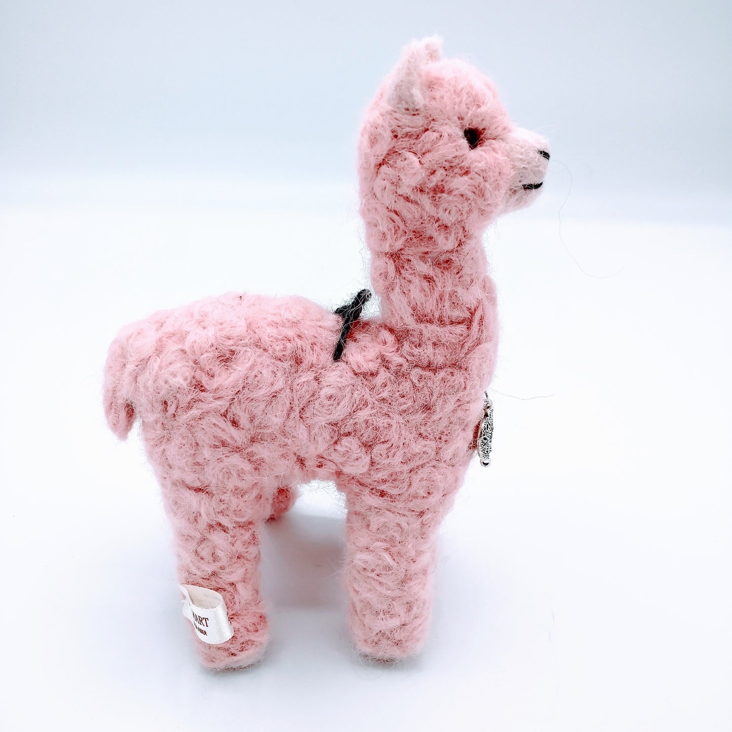Alpaca Fiber Sculpture in pink