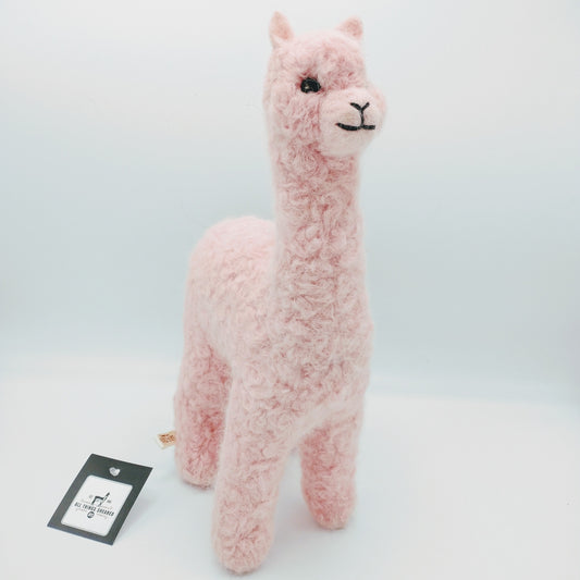 Herdsire 12″ Alpaca Fiber Sculpture Pink