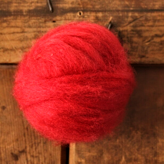 Roving - 4oz. Wool red