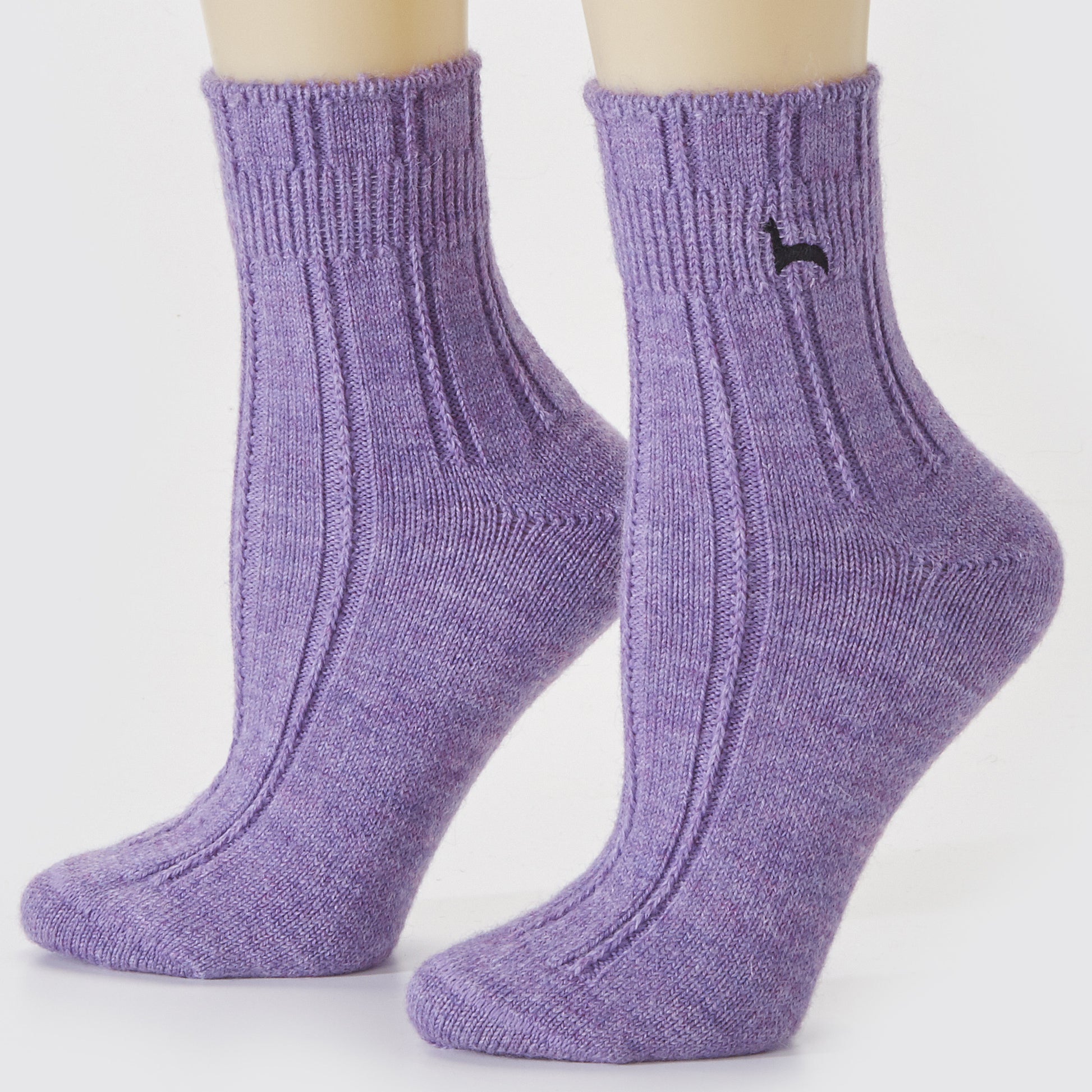 Alpaca Bed Socks in purple