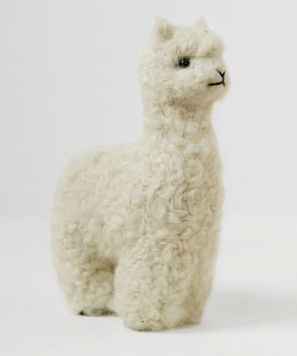 White baby alpaca figure