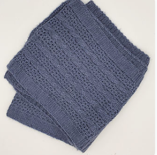 BOLD Cable and Lace Scarf blue