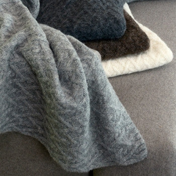 Lattice Cable Lap Blanket