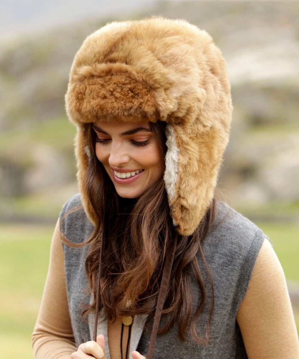 RCMP Fur Hat 100% Baby Alpaca brown