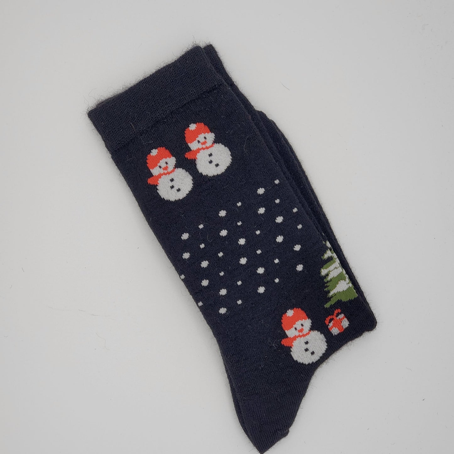 Christmas Print Alpaca Crew Socks