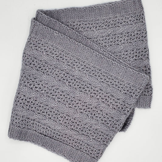 BOLD Cable and Lace Scarf gray