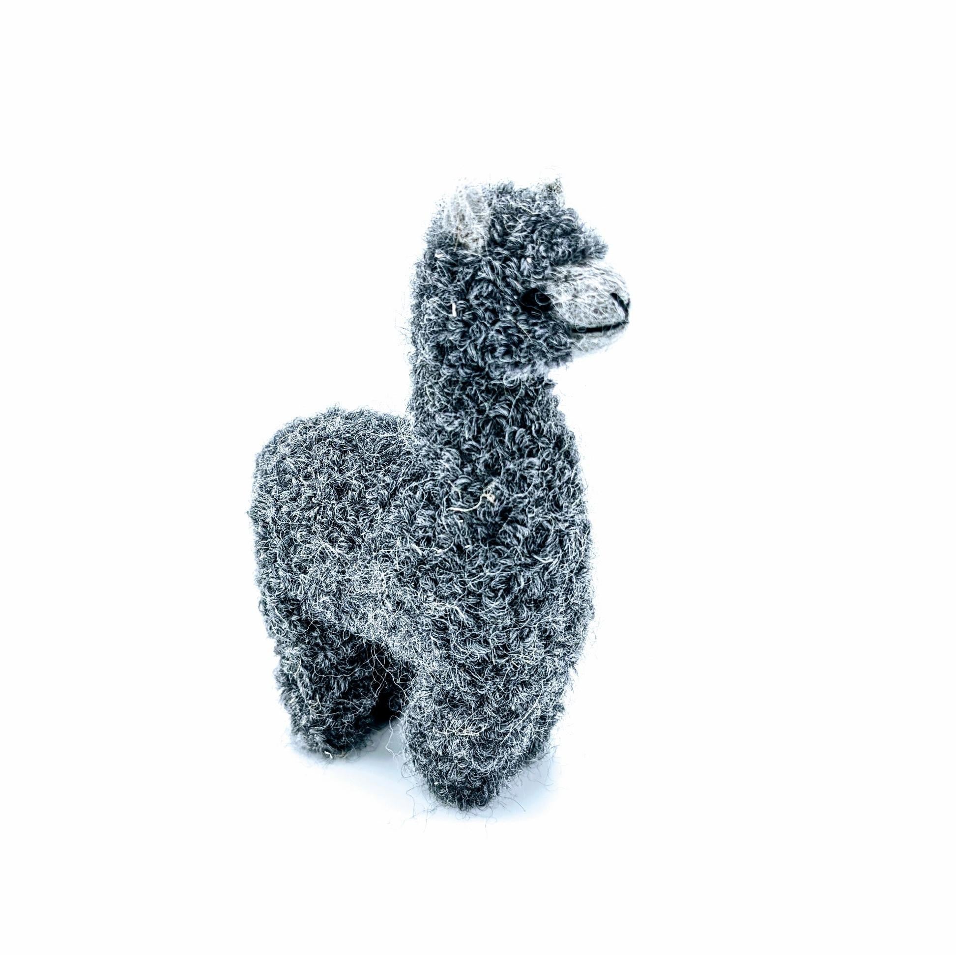 Gray baby alpaca figure