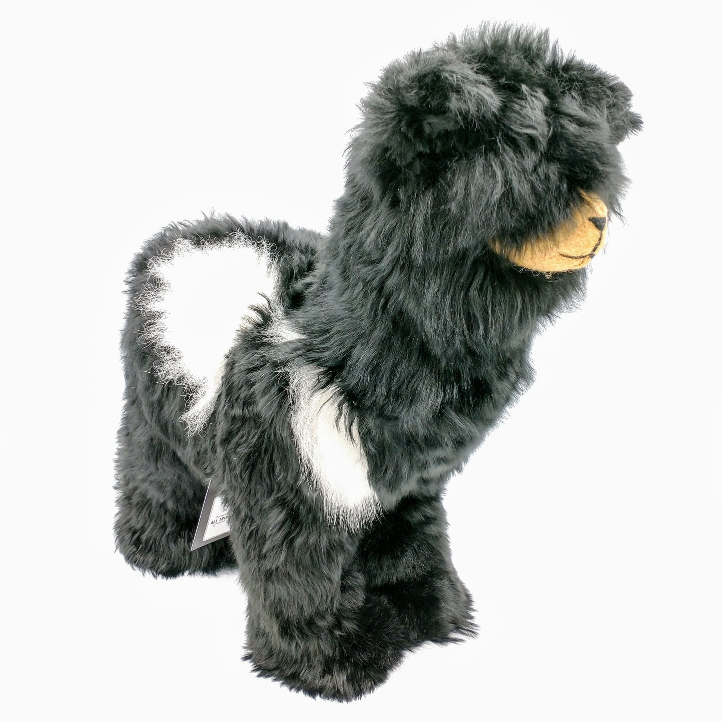 Plush Herdsire Alpaca 14″ - Spotted grey