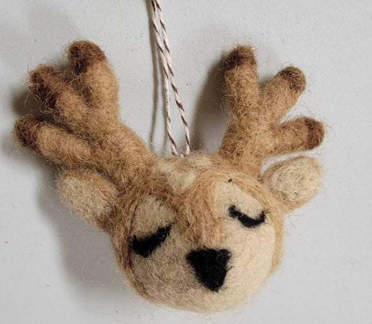 Felted Christmas Ornament deer