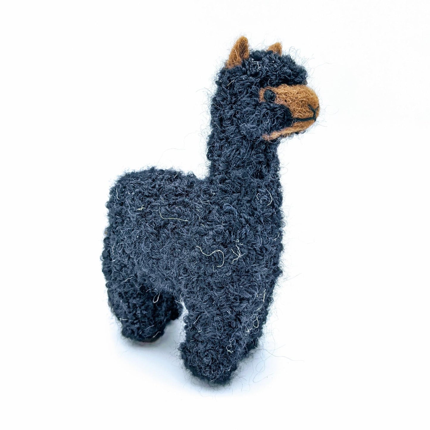 Black baby alpaca figure