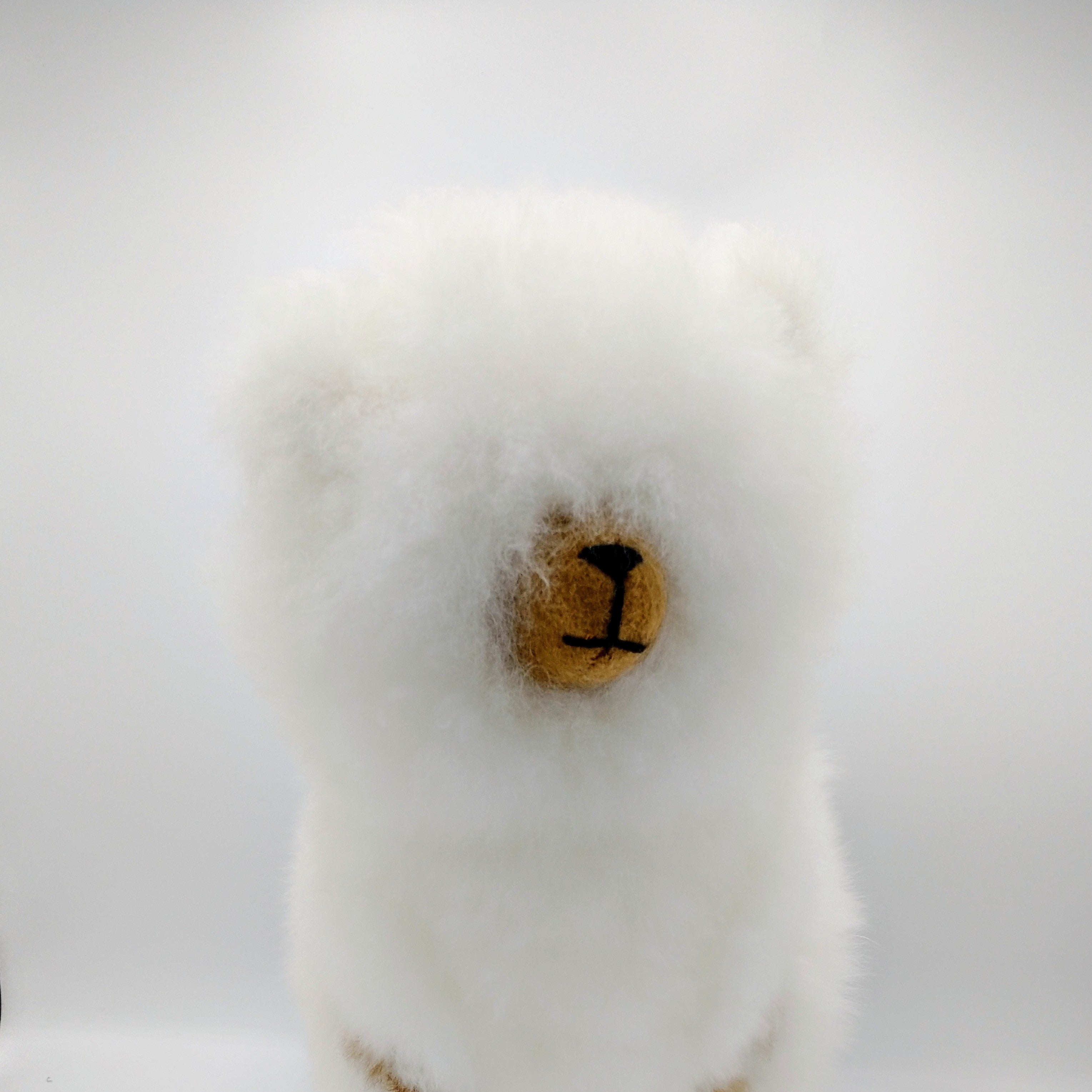 Plush Herdsire Alpaca 14″ - Spotted white