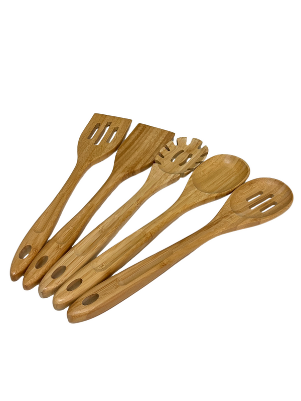 5pc Bamboo Kitchen Utensil Set