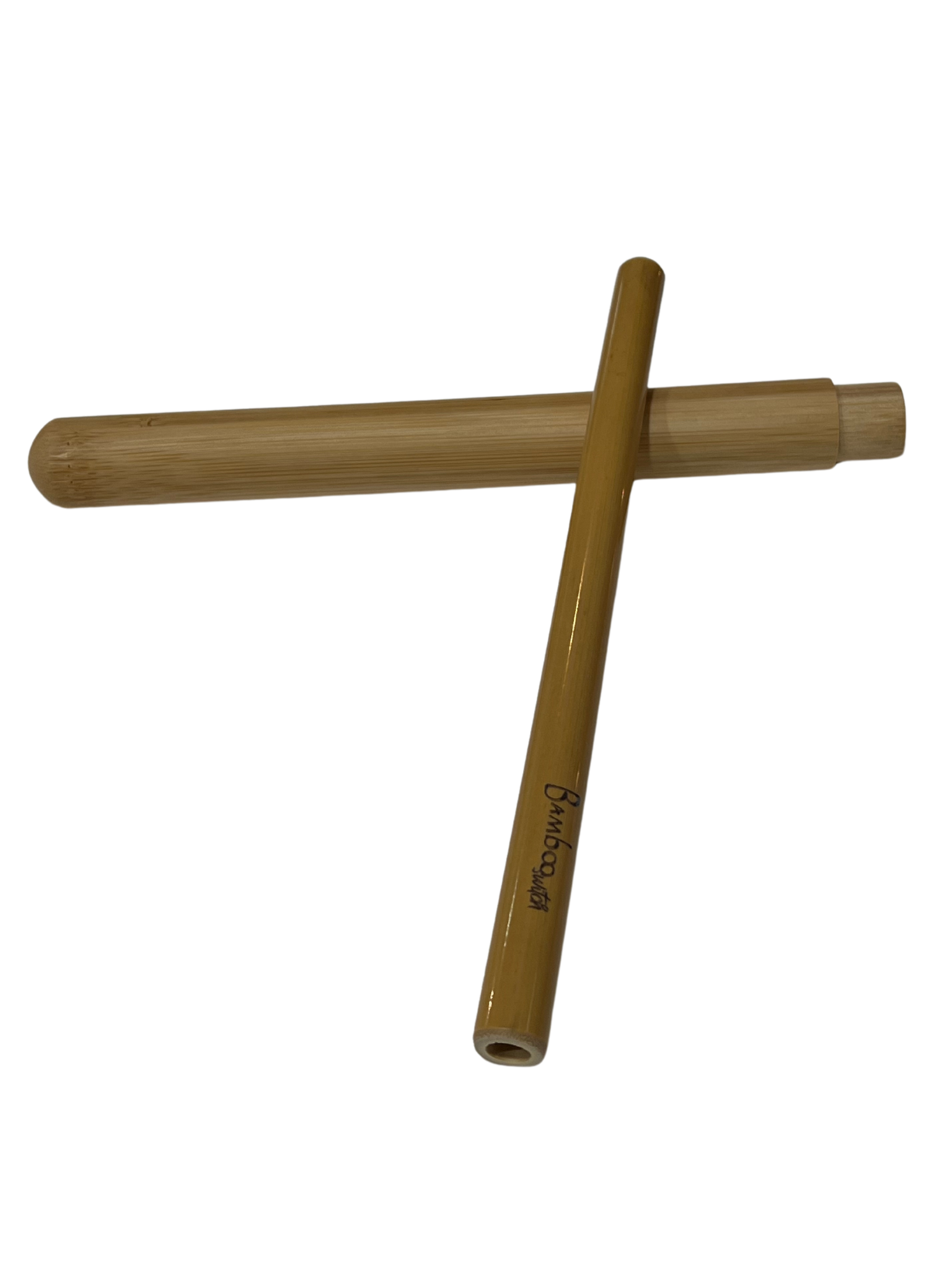 Bamboo Straw + Tube Travel Case