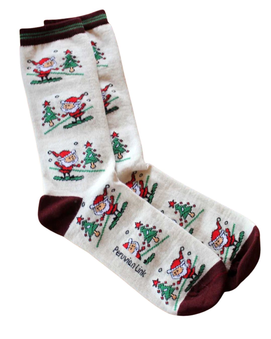 Holiday Alpaca Print Socks