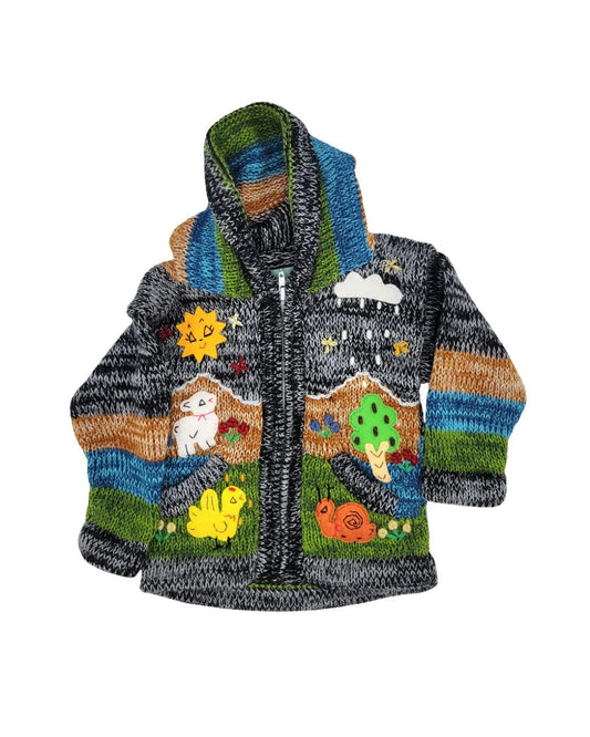 Kids Alpaca Sweaters with hoods