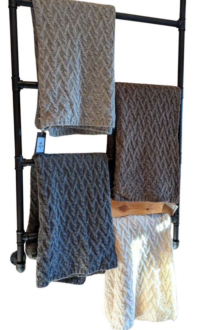 Lattice Cable Lap Blanket