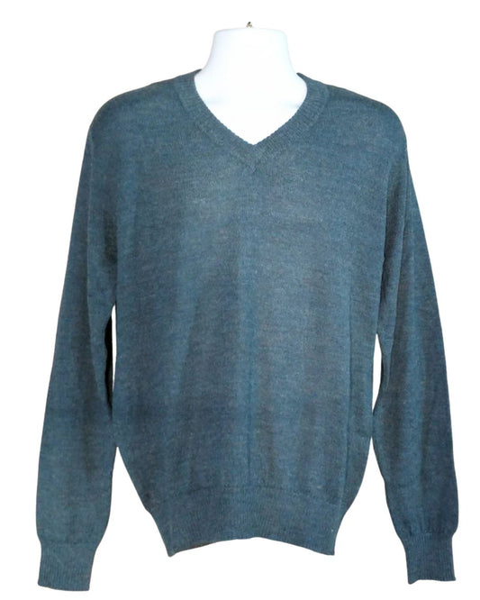 Men's V-Neck Alpaca Pullover