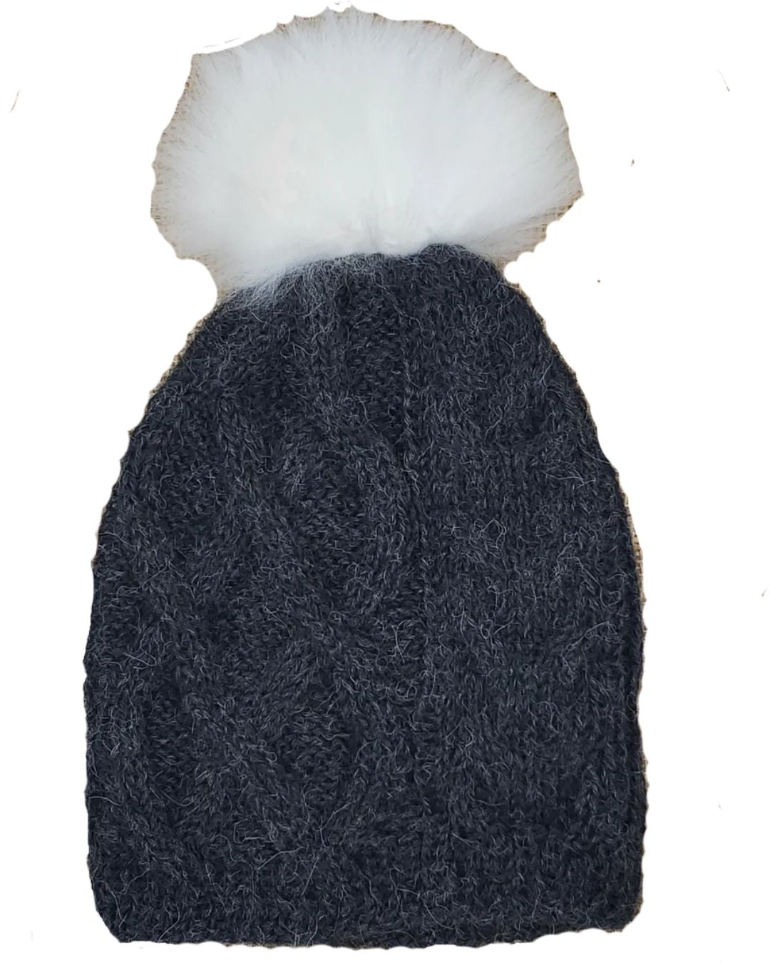 Pom-Pom Cable Alpaca Hat Blend