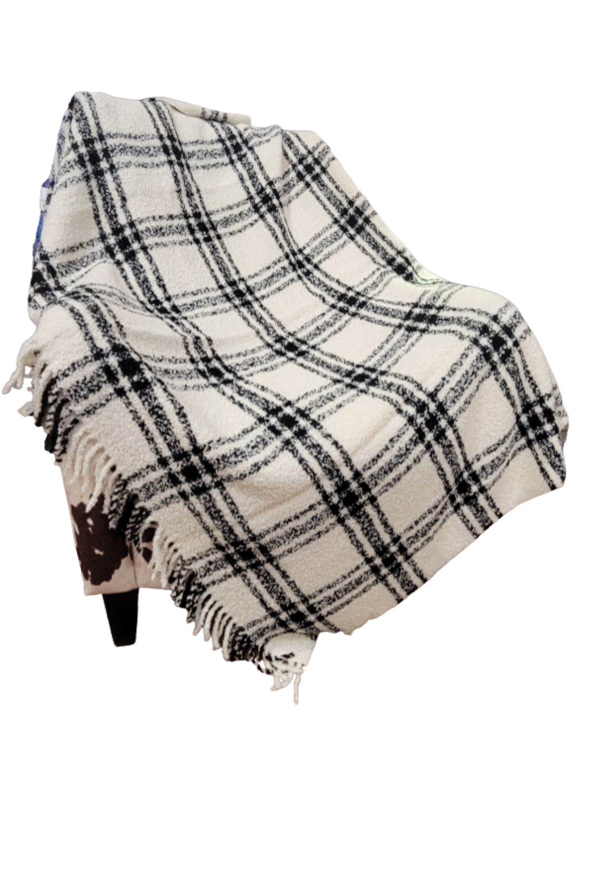 Plaid Boucle Throw