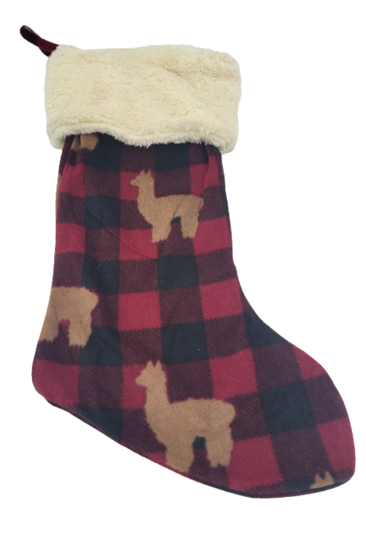 Plaid Alpaca Stocking