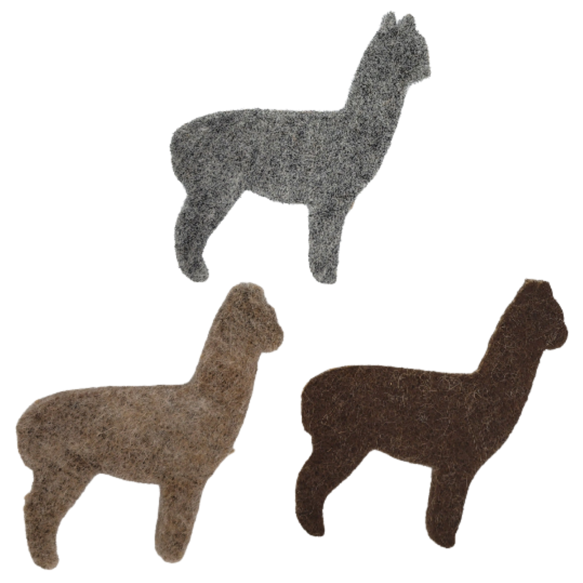 Felted Alpaca Cutout Ornament