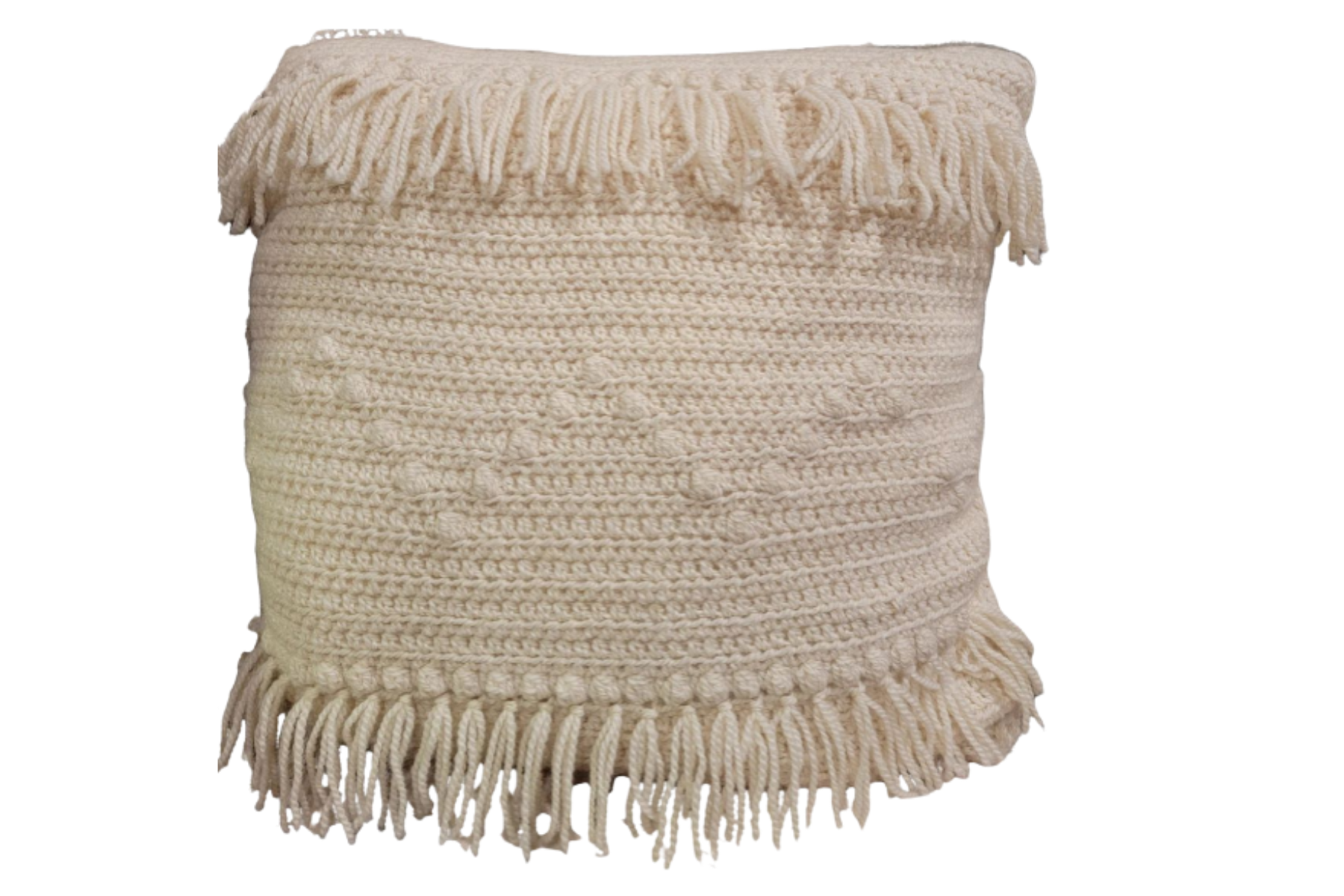 Handmade Ivory Alpaca Pillow