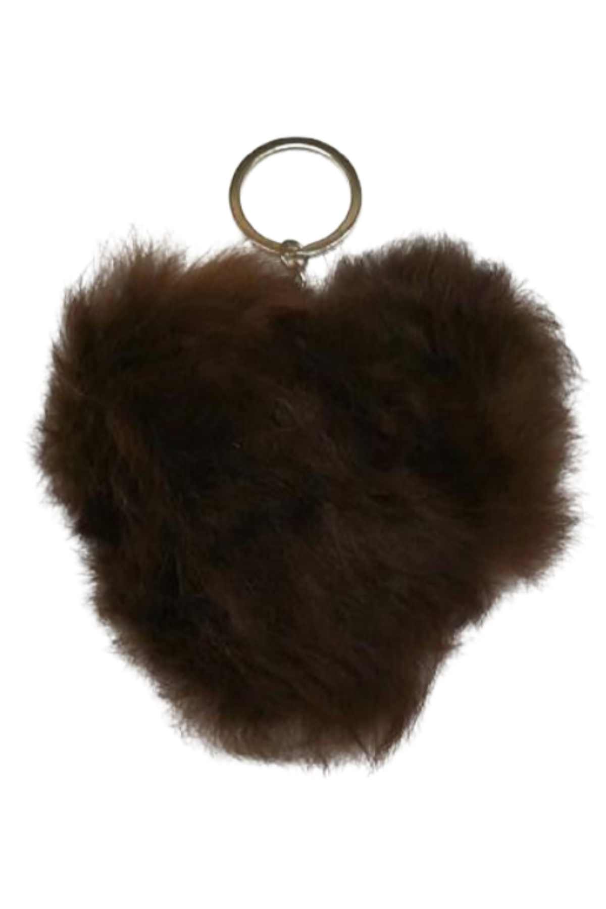 Alpaca Love Heart Shaped Fur Keychain