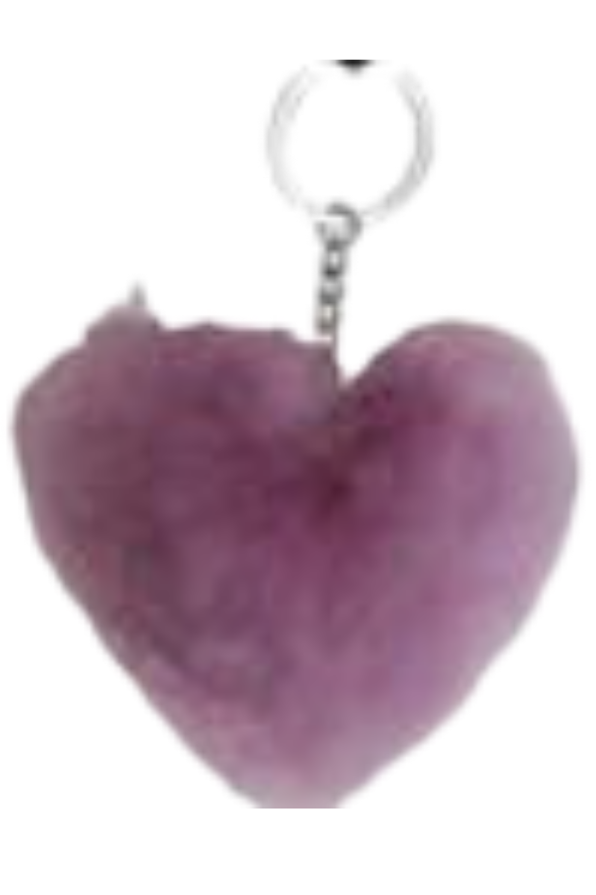 Alpaca Love Heart Shaped Fur Keychain