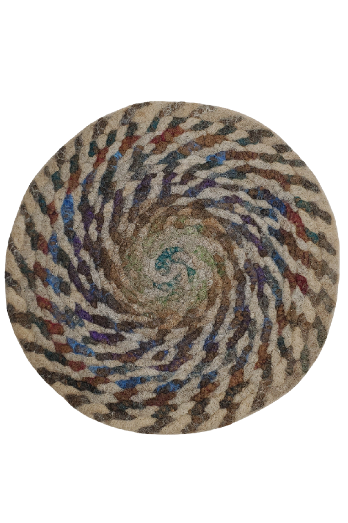 Handmade Chair Pad - Twisted Spiral