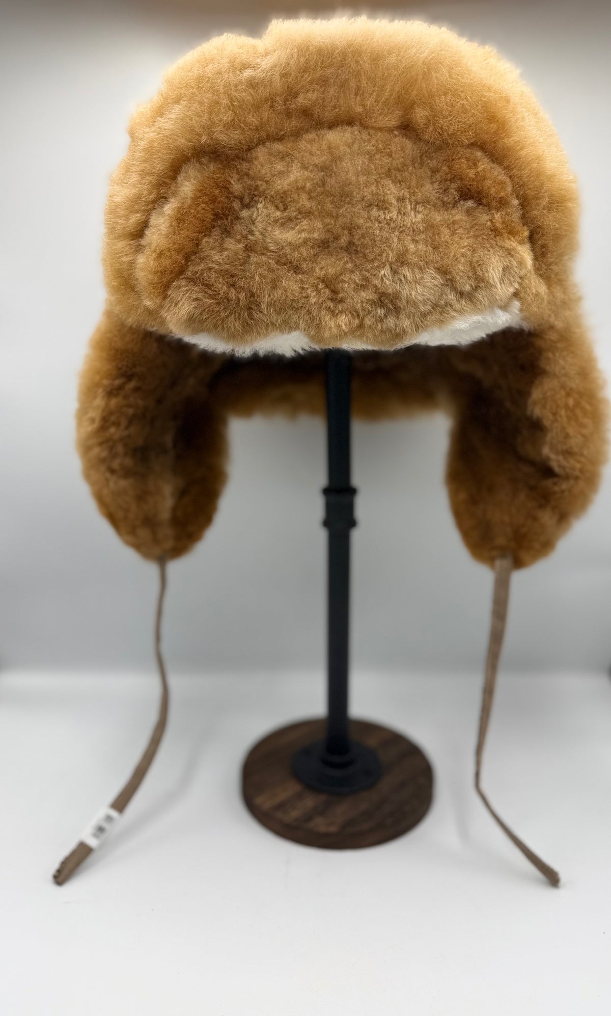 NEW 100% Alpaca brown trapper hat Light Brown Baby Alpaca Fur Hat main image 2