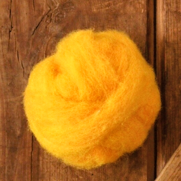Roving - 4oz. Wool yellow