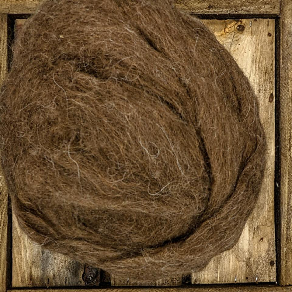 Roving - 4oz. Wool brown