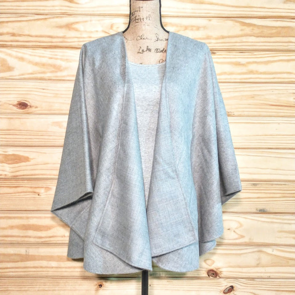 100% Baby Alpaca Woven Ruana – All Things Sheared