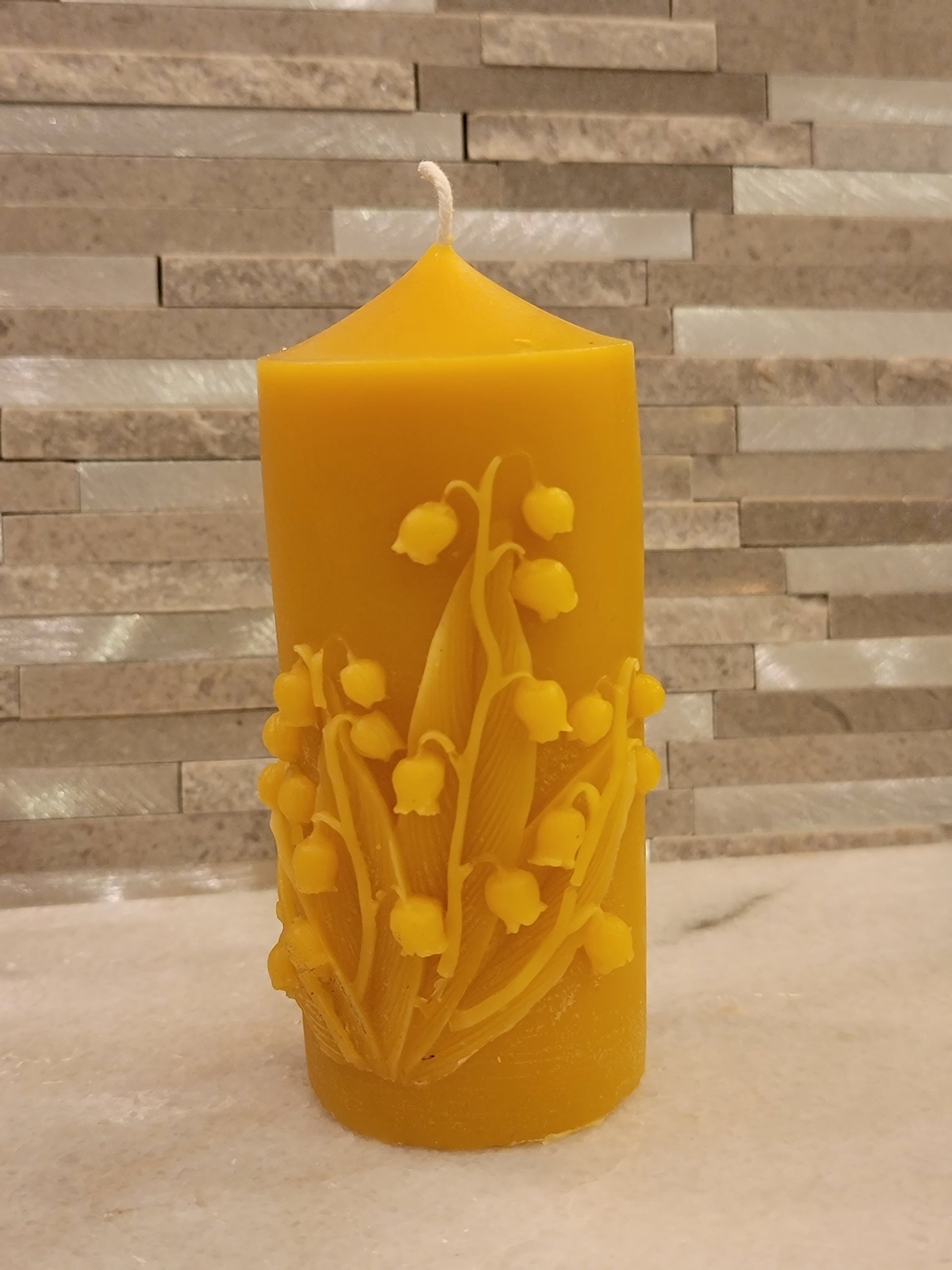 flower pilar candle