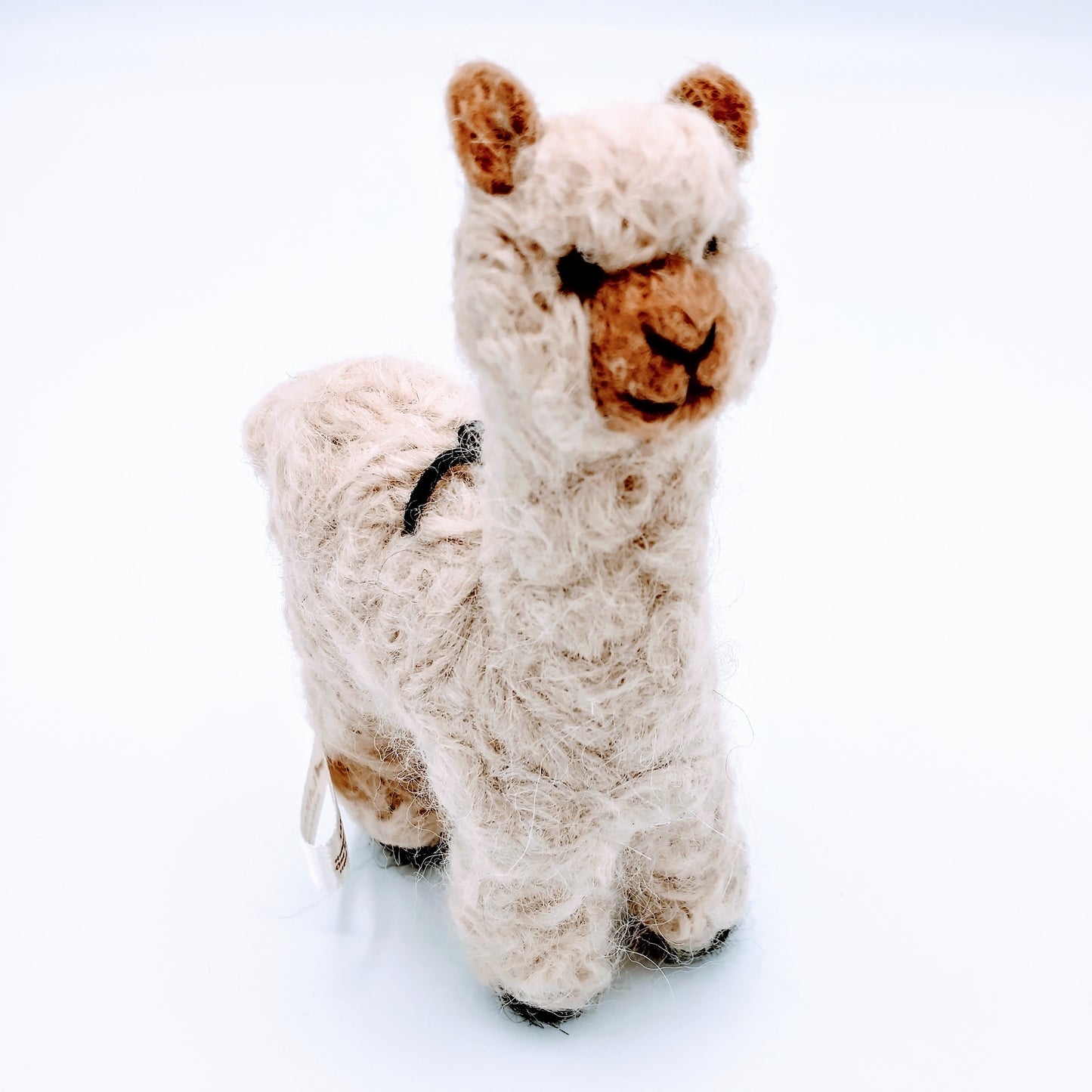 Alpaca Fiber Sculpture in cream