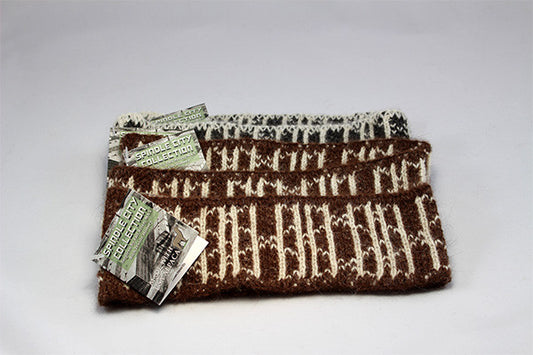 Headband - The Flint - Brown with White Accents
